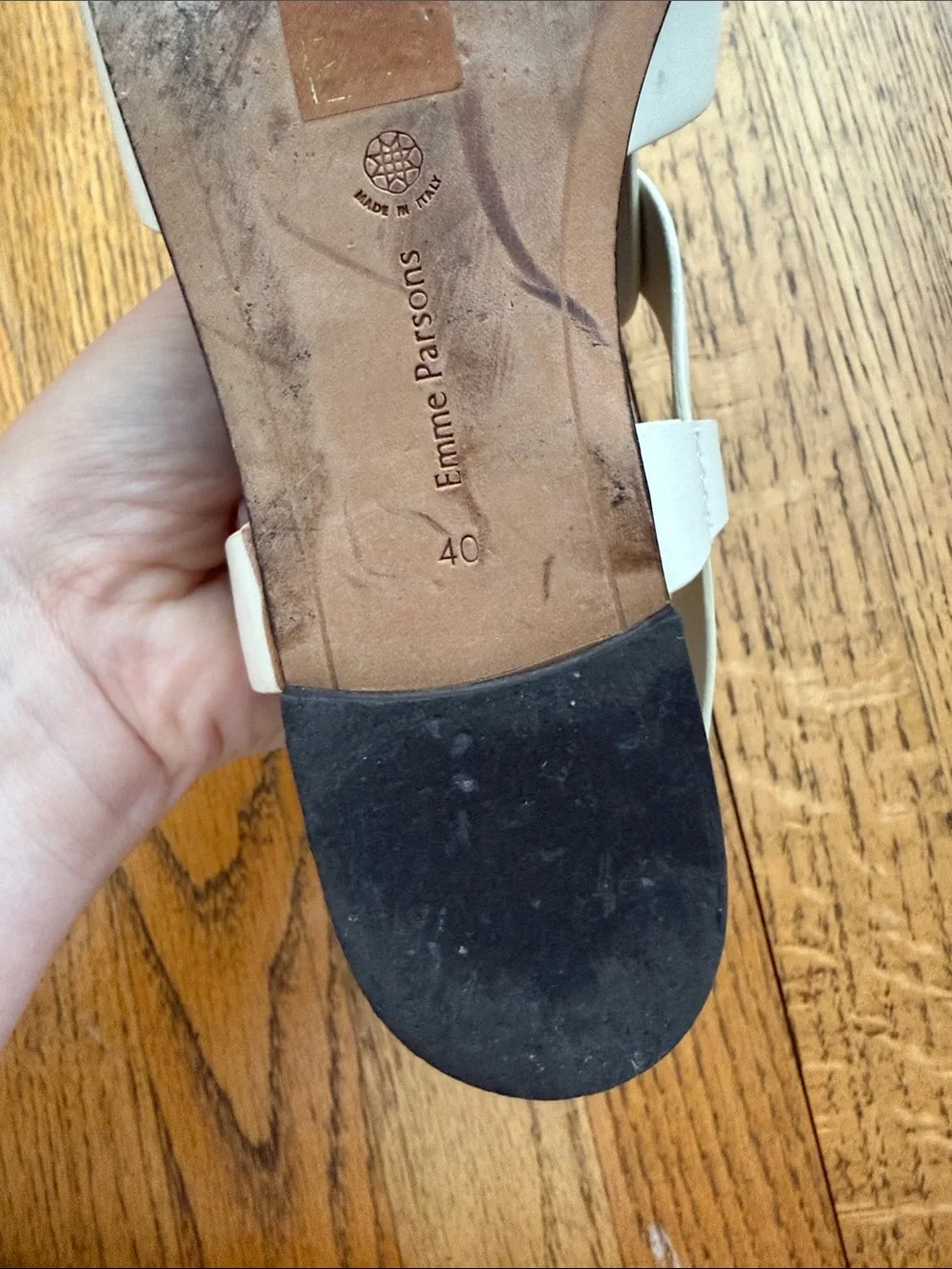 Emme Parsons Ernest Fisherman Shoe Calfskin Ivory size 40 / 9-9.5